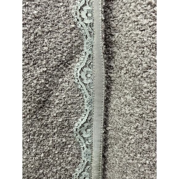 Banana Republic Blazer womens 10 Wool Blend Tweed Mauve lace trim Pockets - Picture 6 of 7